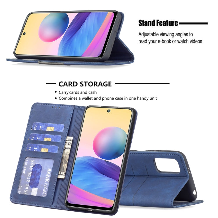 For Xiaomi Poco M3 Pro / Redmi Note 10 5G / 10T 5G Magnetic Splicing Leather Phone Case