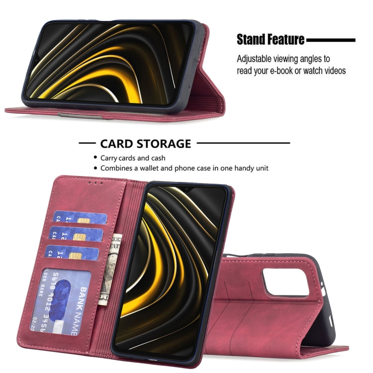 For Xiaomi Poco M3 / Redmi Note 9 4G Magnetic Splicing Leather Phone Case