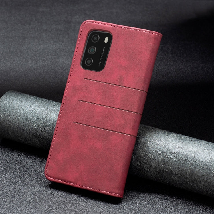 For Xiaomi Poco M3 / Redmi Note 9 4G Magnetic Splicing Leather Phone Case