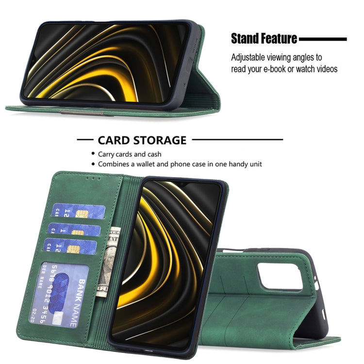 For Xiaomi Poco M3 / Redmi Note 9 4G Magnetic Splicing Leather Phone Case