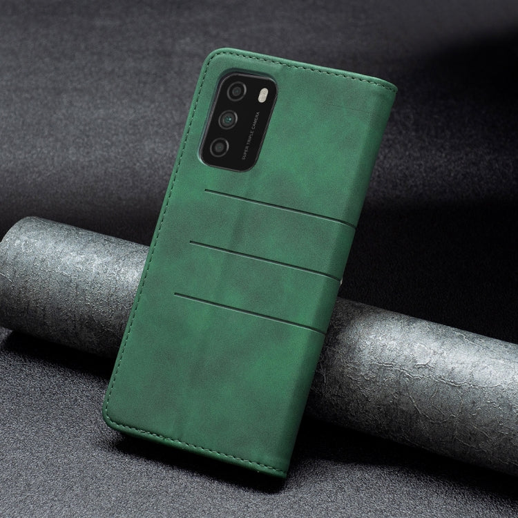 For Xiaomi Poco M3 / Redmi Note 9 4G Magnetic Splicing Leather Phone Case