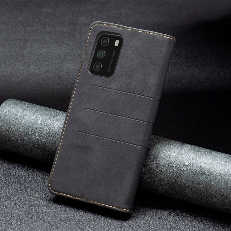 For Xiaomi Poco M3 / Redmi Note 9 4G Magnetic Splicing Leather Phone Case