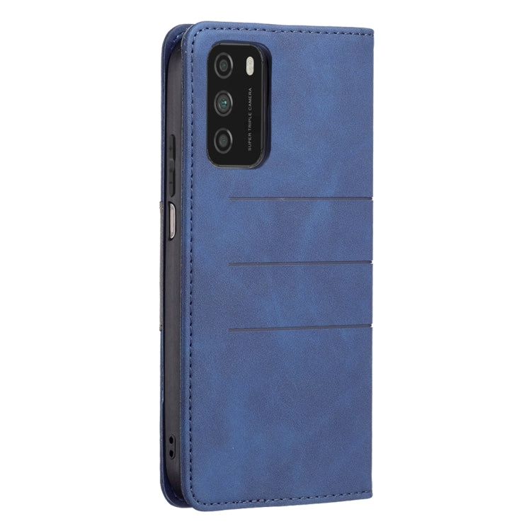 For Xiaomi Poco M3 / Redmi Note 9 4G Magnetic Splicing Leather Phone Case