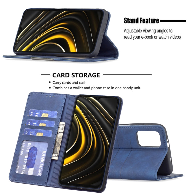 For Xiaomi Poco M3 / Redmi Note 9 4G Magnetic Splicing Leather Phone Case