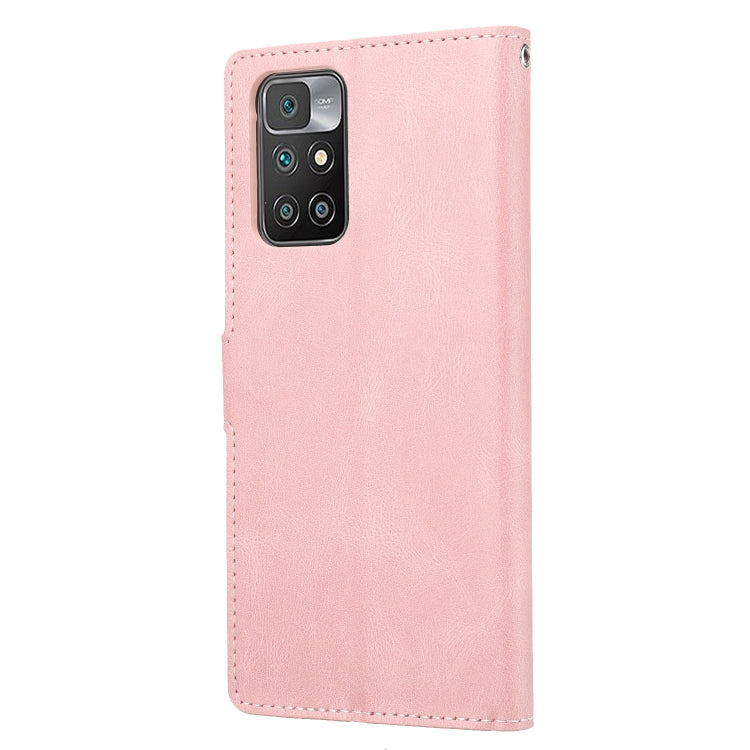 For Xiaomi Redmi 10 Fantasy Classic Skin-feel Calfskin Texture Magnetic Buckle Horizontal Flip PU Phone Leather Case with Holder & Card Slot & Wallet