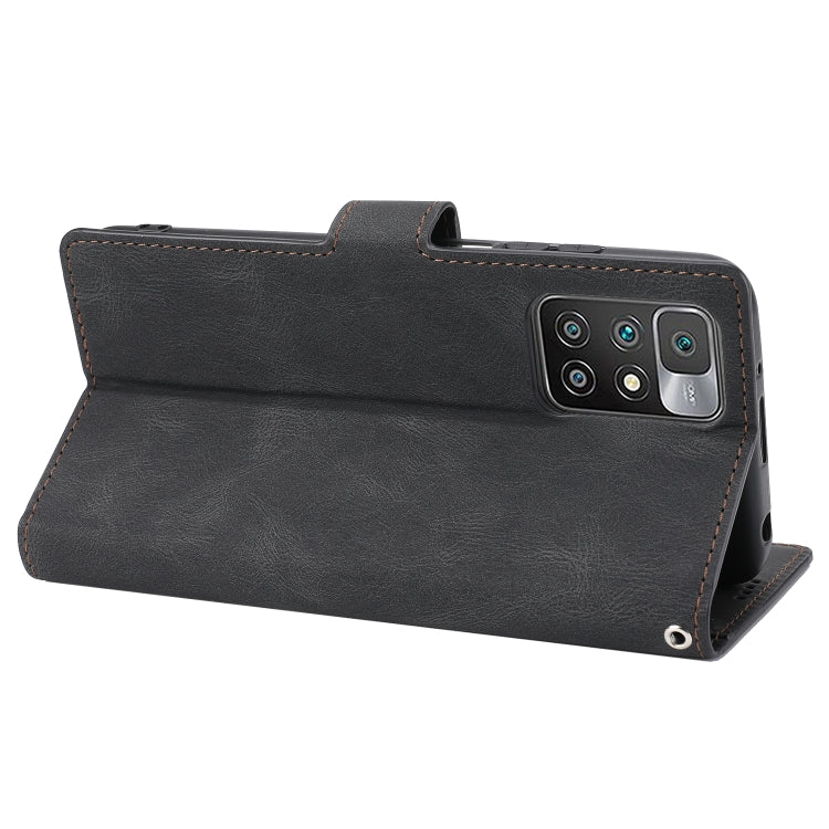 For Xiaomi Redmi 10 Fantasy Classic Skin-feel Calfskin Texture Magnetic Buckle Horizontal Flip PU Phone Leather Case with Holder & Card Slot & Wallet