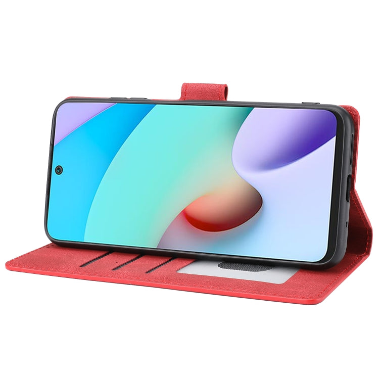 For Xiaomi Redmi 10 Fantasy Classic Skin-feel Calfskin Texture Magnetic Buckle Horizontal Flip PU Phone Leather Case with Holder & Card Slot & Wallet