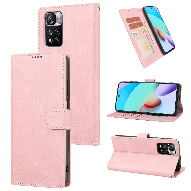 For Xiaomi Redmi Note 11 Pro / 11 Pro+ Fantasy Classic Skin-feel Calfskin Texture Magnetic Buckle Horizontal Flip PU Phone Leather Case with Holder & Card Slot & Wallet