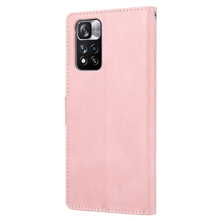 For Xiaomi Redmi Note 11 Pro / 11 Pro+ Fantasy Classic Skin-feel Calfskin Texture Magnetic Buckle Horizontal Flip PU Phone Leather Case with Holder & Card Slot & Wallet