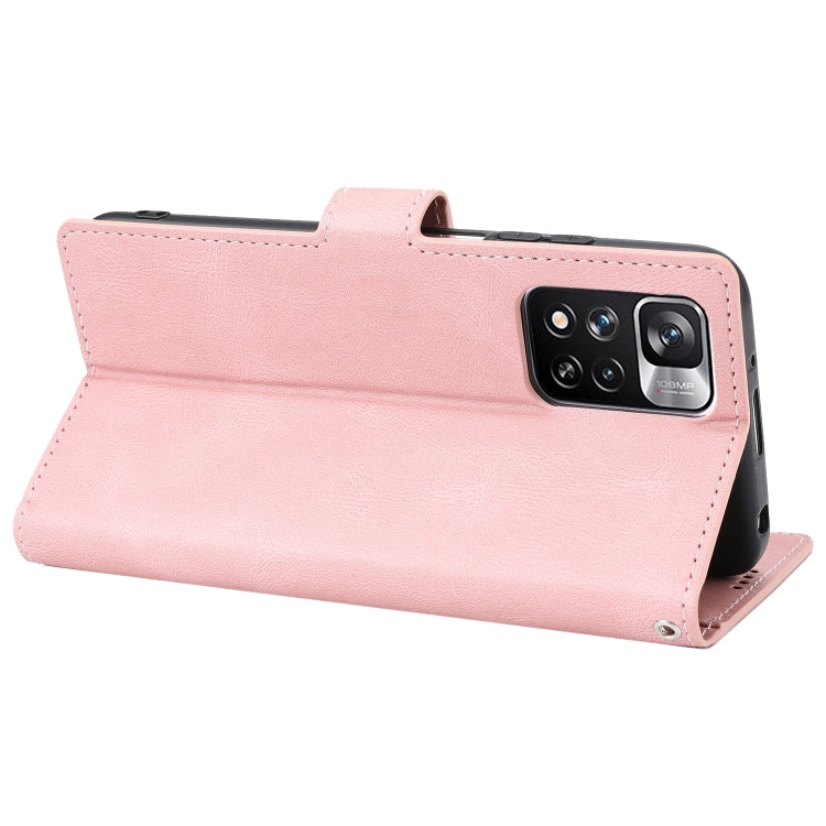 For Xiaomi Redmi Note 11 Pro / 11 Pro+ Fantasy Classic Skin-feel Calfskin Texture Magnetic Buckle Horizontal Flip PU Phone Leather Case with Holder & Card Slot & Wallet