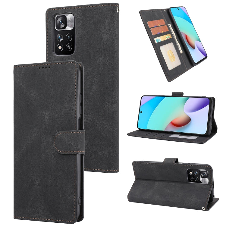 For Xiaomi Redmi Note 11 Pro / 11 Pro+ Fantasy Classic Skin-feel Calfskin Texture Magnetic Buckle Horizontal Flip PU Phone Leather Case with Holder & Card Slot & Wallet