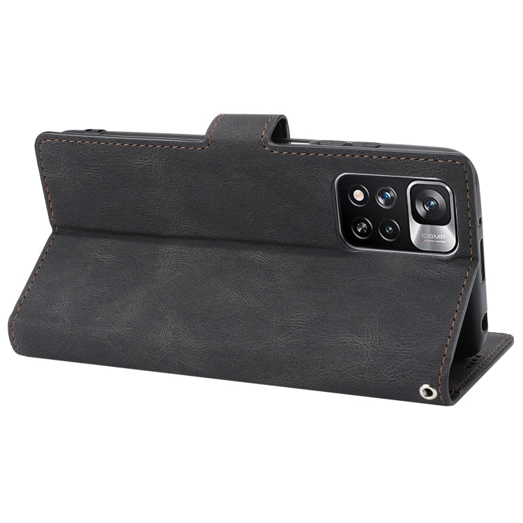 For Xiaomi Redmi Note 11 Pro / 11 Pro+ Fantasy Classic Skin-feel Calfskin Texture Magnetic Buckle Horizontal Flip PU Phone Leather Case with Holder & Card Slot & Wallet