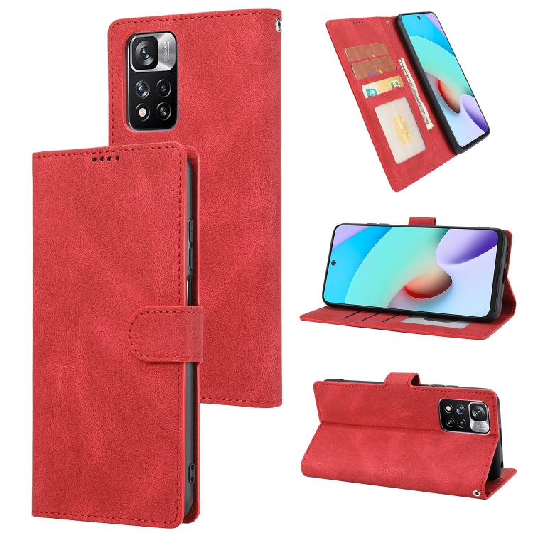 For Xiaomi Redmi Note 11 Pro / 11 Pro+ Fantasy Classic Skin-feel Calfskin Texture Magnetic Buckle Horizontal Flip PU Phone Leather Case with Holder & Card Slot & Wallet