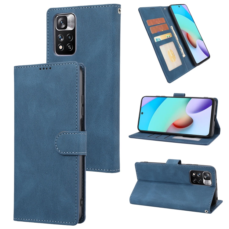 For Xiaomi Redmi Note 11 Pro / 11 Pro+ Fantasy Classic Skin-feel Calfskin Texture Magnetic Buckle Horizontal Flip PU Phone Leather Case with Holder & Card Slot & Wallet