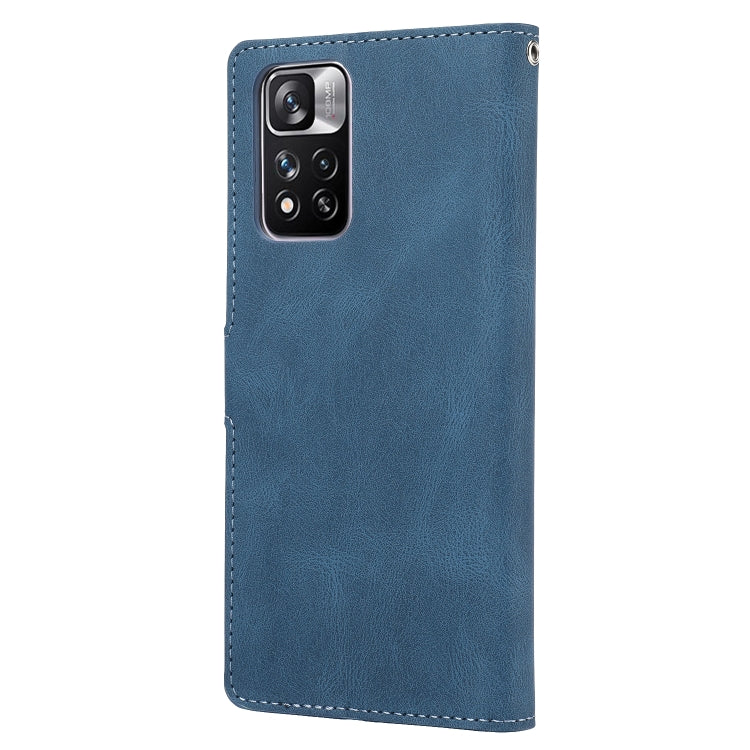 For Xiaomi Redmi Note 11 Pro / 11 Pro+ Fantasy Classic Skin-feel Calfskin Texture Magnetic Buckle Horizontal Flip PU Phone Leather Case with Holder & Card Slot & Wallet