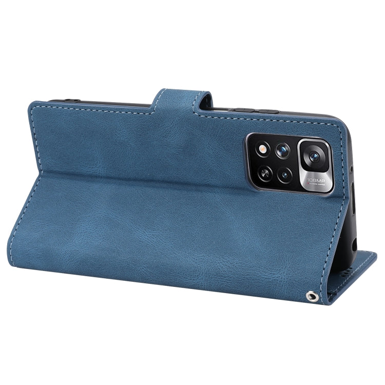 For Xiaomi Redmi Note 11 Pro / 11 Pro+ Fantasy Classic Skin-feel Calfskin Texture Magnetic Buckle Horizontal Flip PU Phone Leather Case with Holder & Card Slot & Wallet