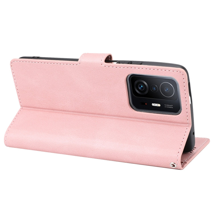 For Xiaomi Mi 11T / 11T Pro Fantasy Classic Skin-feel Calfskin Texture Magnetic Buckle Horizontal Flip PU Phone Leather Case with Holder & Card Slot & Wallet