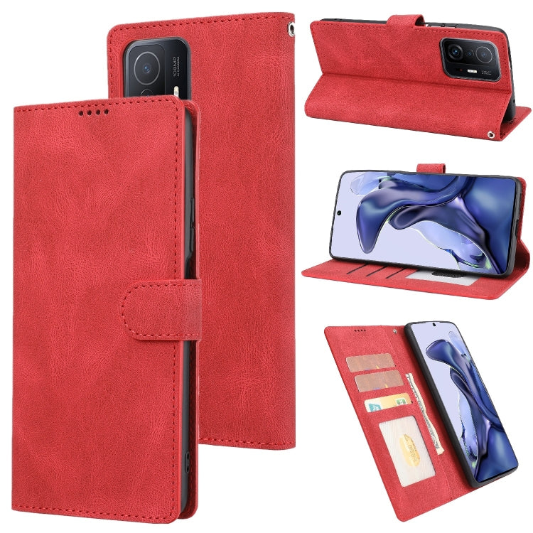 For Xiaomi Mi 11T / 11T Pro Fantasy Classic Skin-feel Calfskin Texture Magnetic Buckle Horizontal Flip PU Phone Leather Case with Holder & Card Slot & Wallet