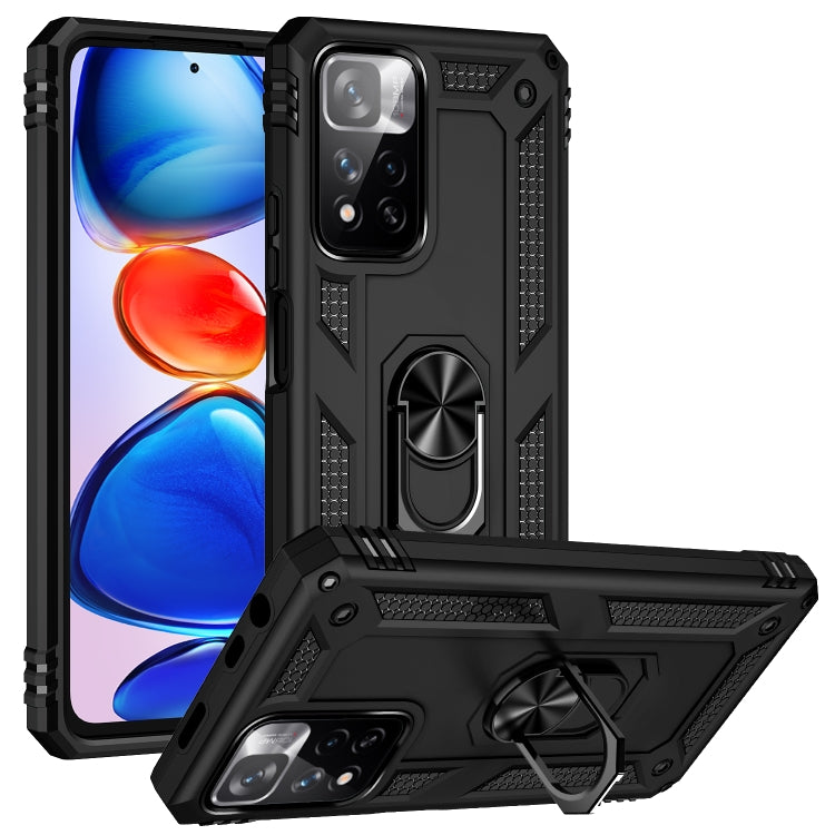 For Xiaomi Redmi Note 11 Pro 5G Shockproof TPU + PC Phone Case with 360 Degree Rotating Holder
