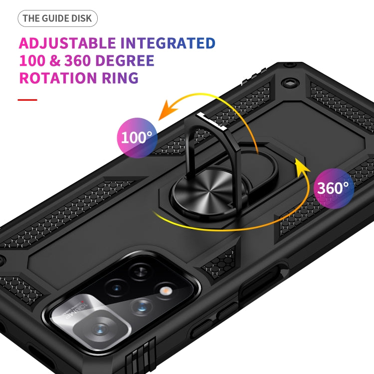 For Xiaomi Redmi Note 11 Pro 5G Shockproof TPU + PC Phone Case with 360 Degree Rotating Holder