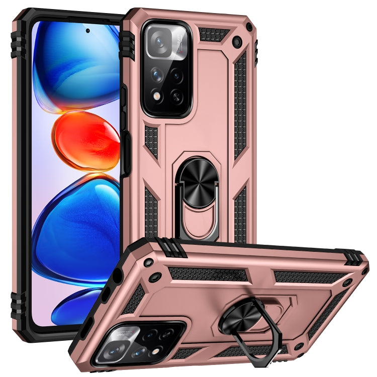For Xiaomi Redmi Note 11 Pro 5G Shockproof TPU + PC Phone Case with 360 Degree Rotating Holder