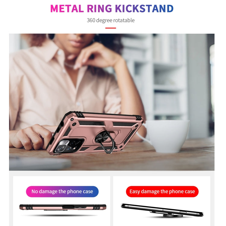 For Xiaomi Redmi Note 11 Pro 5G Shockproof TPU + PC Phone Case with 360 Degree Rotating Holder