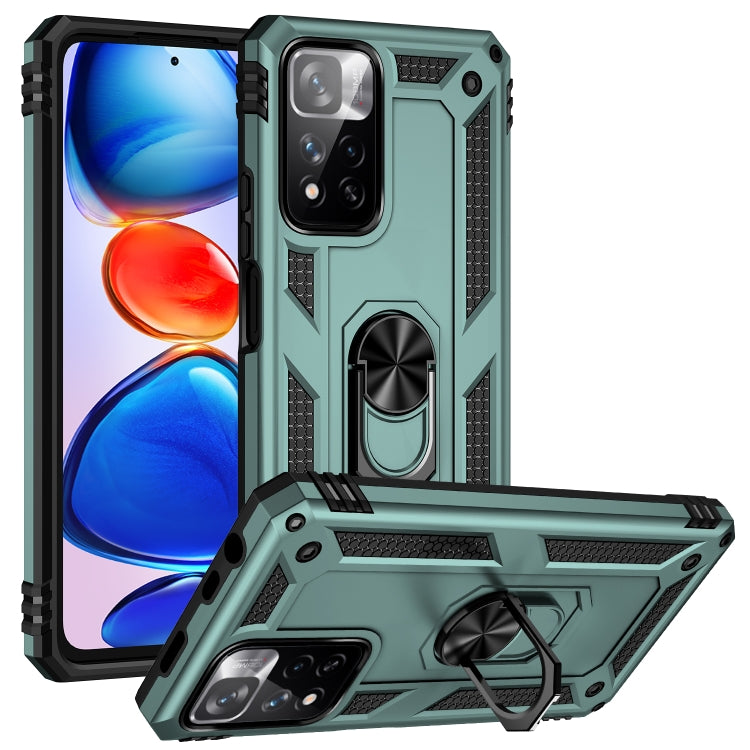 For Xiaomi Redmi Note 11 Pro 5G Shockproof TPU + PC Phone Case with 360 Degree Rotating Holder