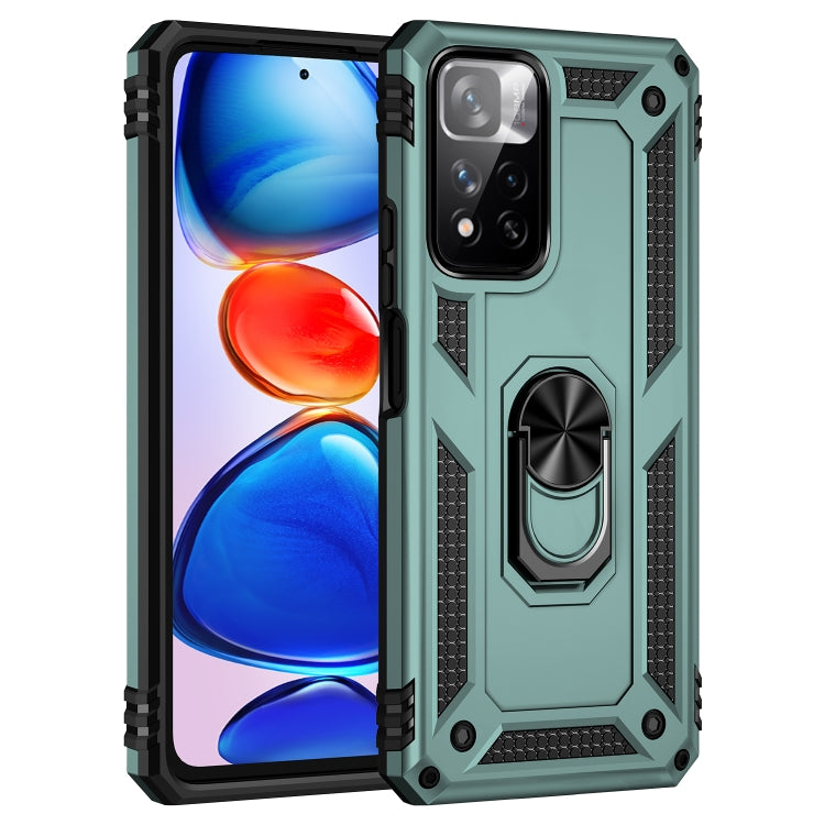 For Xiaomi Redmi Note 11 Pro 5G Shockproof TPU + PC Phone Case with 360 Degree Rotating Holder