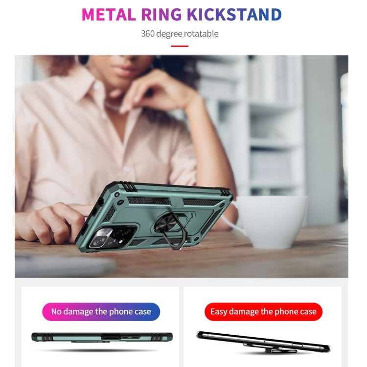 For Xiaomi Redmi Note 11 Pro 5G Shockproof TPU + PC Phone Case with 360 Degree Rotating Holder