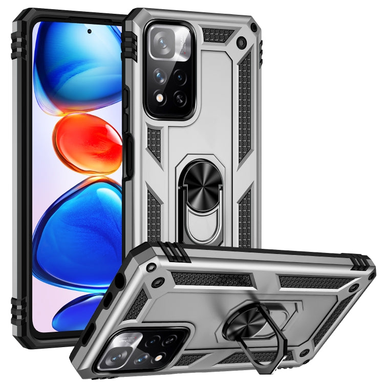 For Xiaomi Redmi Note 11 Pro 5G Shockproof TPU + PC Phone Case with 360 Degree Rotating Holder