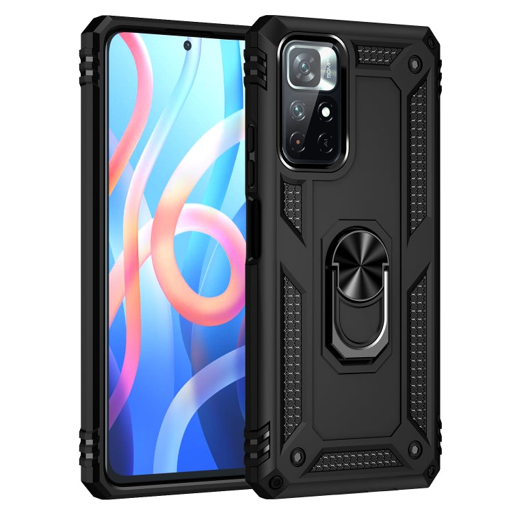 For Xiaomi Redmi Note 11 5G Shockproof TPU + PC Phone Case with 360 Degree Rotating Holder