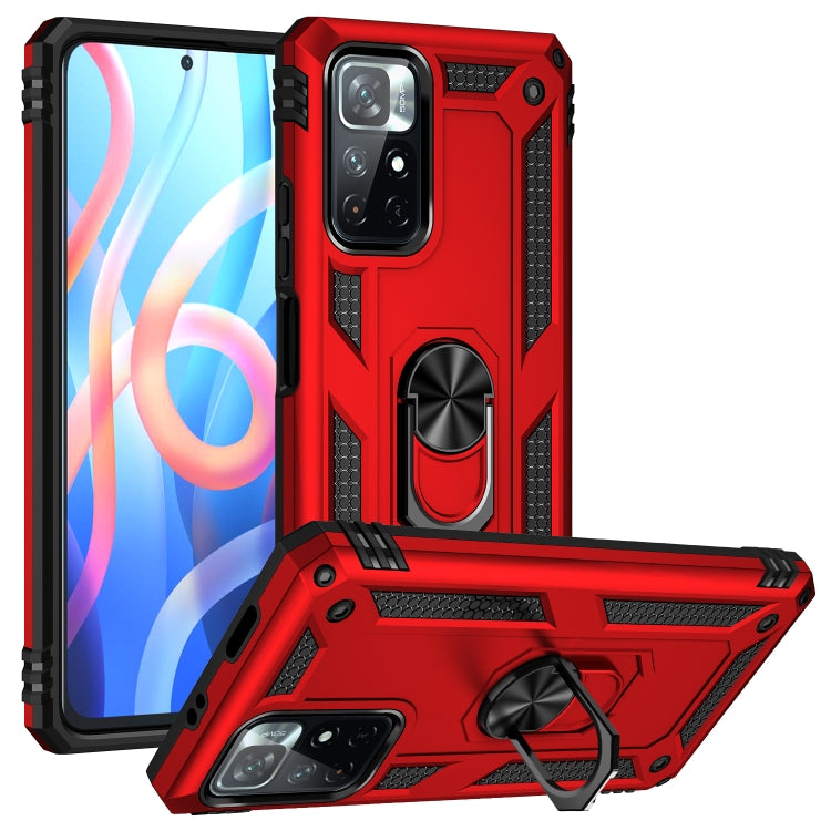 For Xiaomi Redmi Note 11 5G Shockproof TPU + PC Phone Case with 360 Degree Rotating Holder