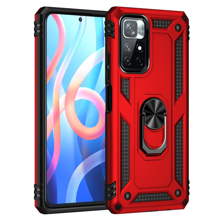 For Xiaomi Redmi Note 11 5G Shockproof TPU + PC Phone Case with 360 Degree Rotating Holder