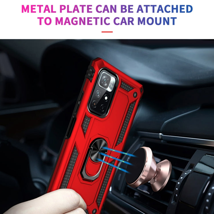 For Xiaomi Redmi Note 11 5G Shockproof TPU + PC Phone Case with 360 Degree Rotating Holder