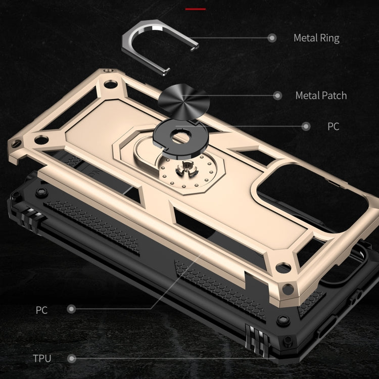 For Xiaomi Redmi Note 11 5G Shockproof TPU + PC Phone Case with 360 Degree Rotating Holder