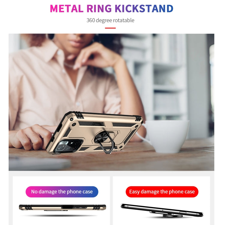 For Xiaomi Redmi Note 11 5G Shockproof TPU + PC Phone Case with 360 Degree Rotating Holder