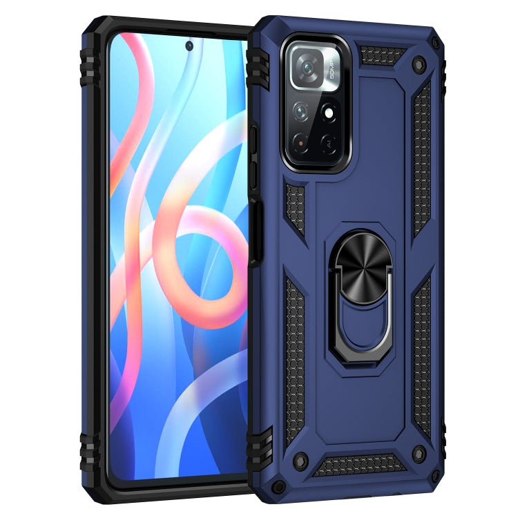 For Xiaomi Redmi Note 11 5G Shockproof TPU + PC Phone Case with 360 Degree Rotating Holder