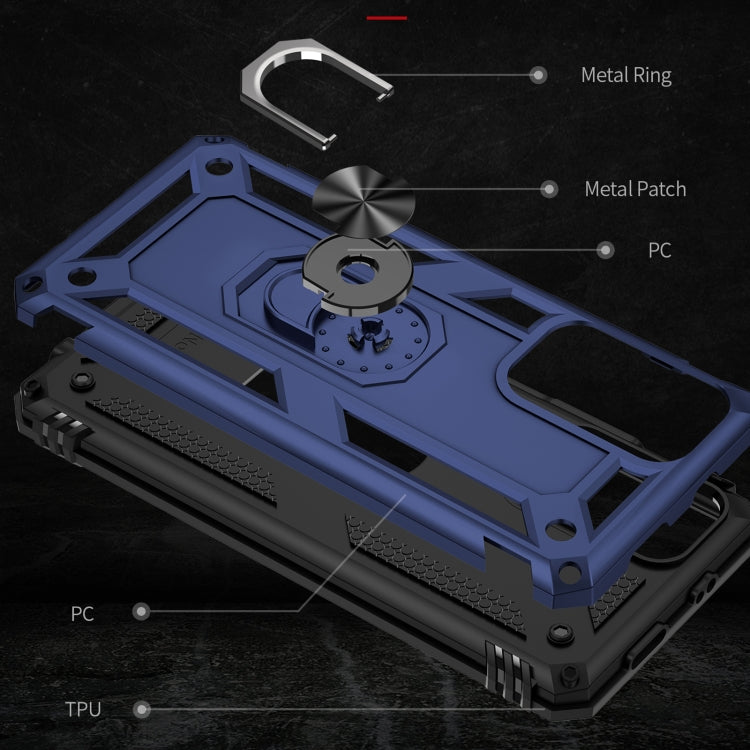 For Xiaomi Redmi Note 11 5G Shockproof TPU + PC Phone Case with 360 Degree Rotating Holder