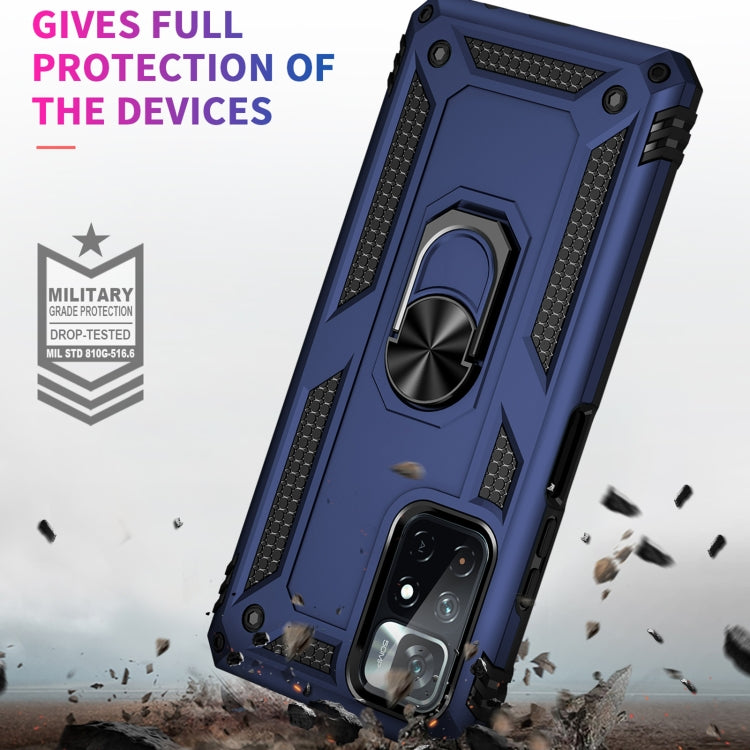 For Xiaomi Redmi Note 11 5G Shockproof TPU + PC Phone Case with 360 Degree Rotating Holder