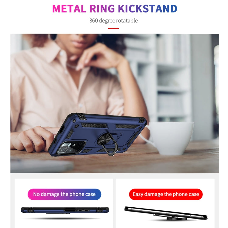 For Xiaomi Redmi Note 11 5G Shockproof TPU + PC Phone Case with 360 Degree Rotating Holder