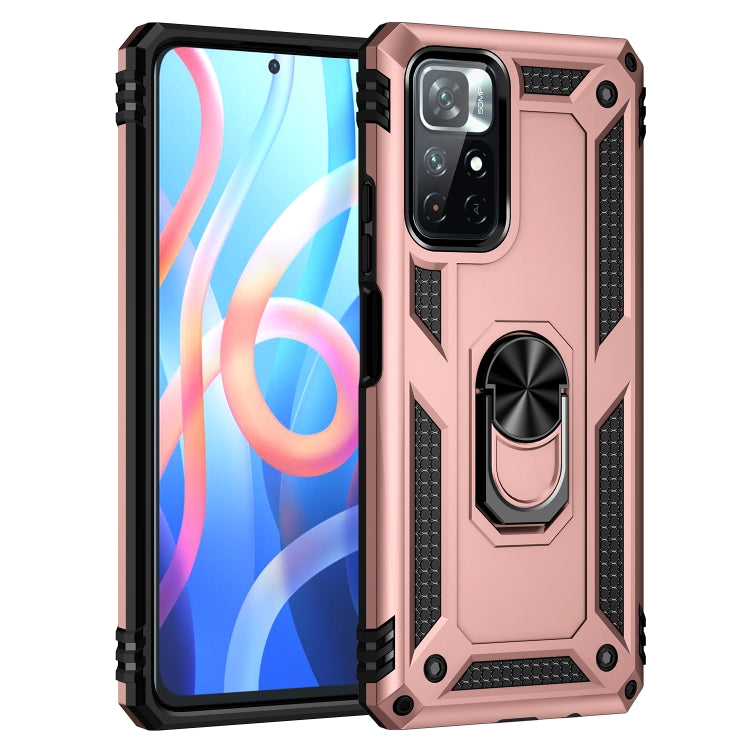 For Xiaomi Redmi Note 11 5G Shockproof TPU + PC Phone Case with 360 Degree Rotating Holder