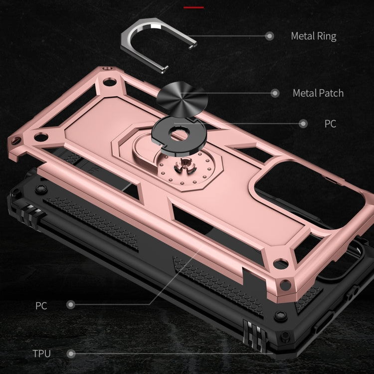 For Xiaomi Redmi Note 11 5G Shockproof TPU + PC Phone Case with 360 Degree Rotating Holder
