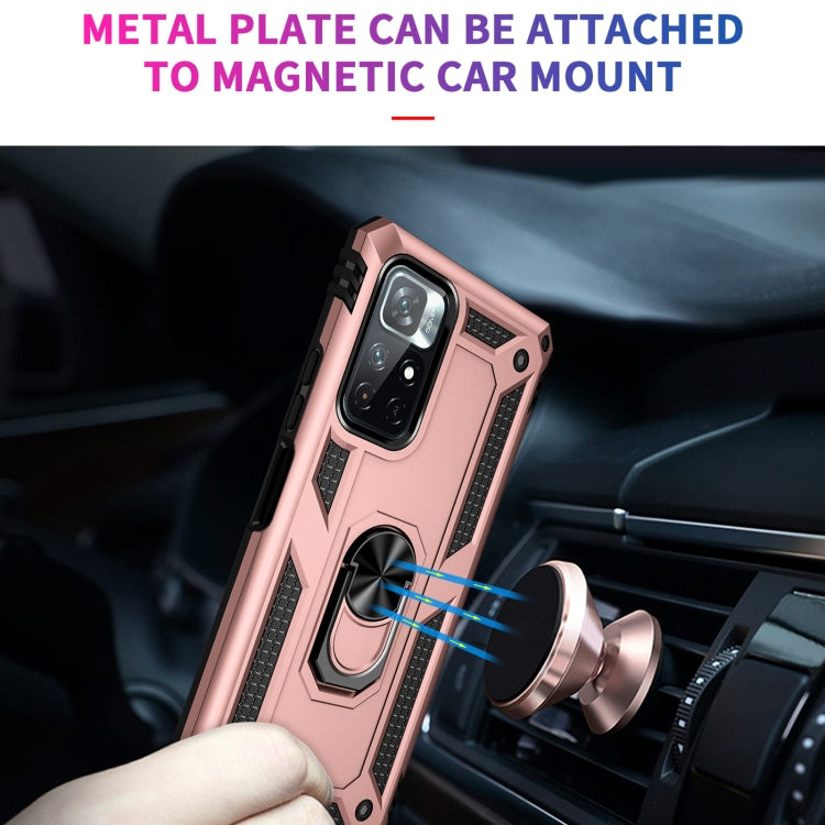 For Xiaomi Redmi Note 11 5G Shockproof TPU + PC Phone Case with 360 Degree Rotating Holder