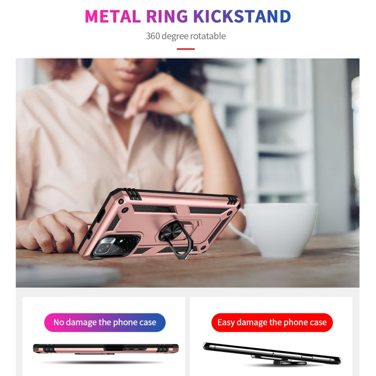 For Xiaomi Redmi Note 11 5G Shockproof TPU + PC Phone Case with 360 Degree Rotating Holder