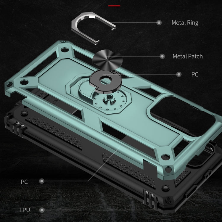For Xiaomi Redmi Note 11 5G Shockproof TPU + PC Phone Case with 360 Degree Rotating Holder