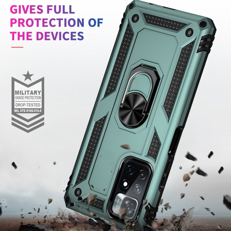 For Xiaomi Redmi Note 11 5G Shockproof TPU + PC Phone Case with 360 Degree Rotating Holder