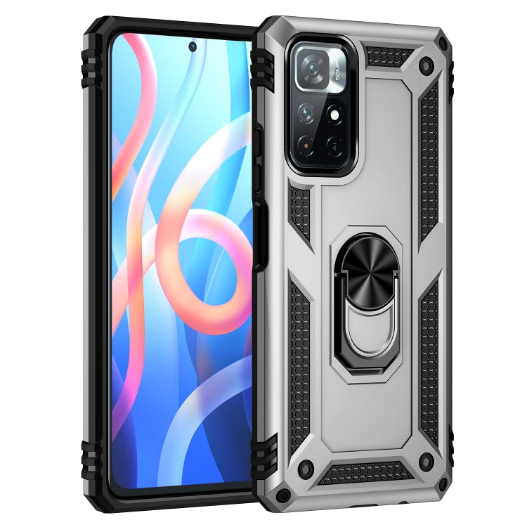 For Xiaomi Redmi Note 11 5G Shockproof TPU + PC Phone Case with 360 Degree Rotating Holder