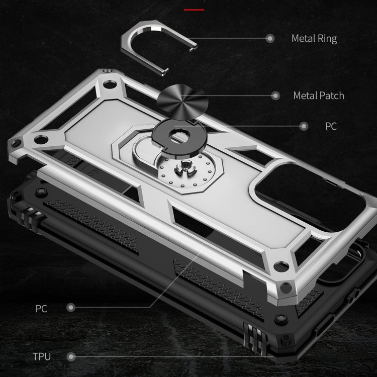 For Xiaomi Redmi Note 11 5G Shockproof TPU + PC Phone Case with 360 Degree Rotating Holder