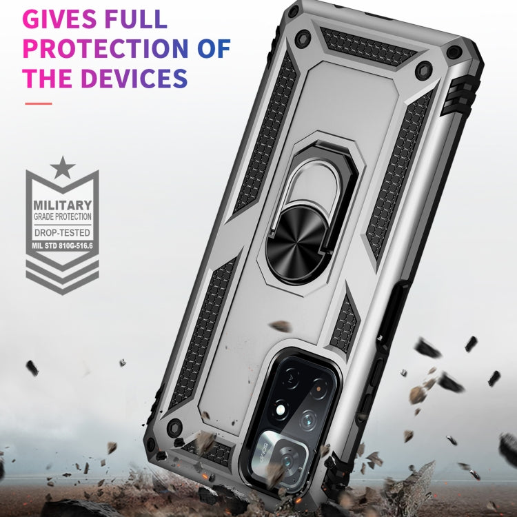 For Xiaomi Redmi Note 11 5G Shockproof TPU + PC Phone Case with 360 Degree Rotating Holder