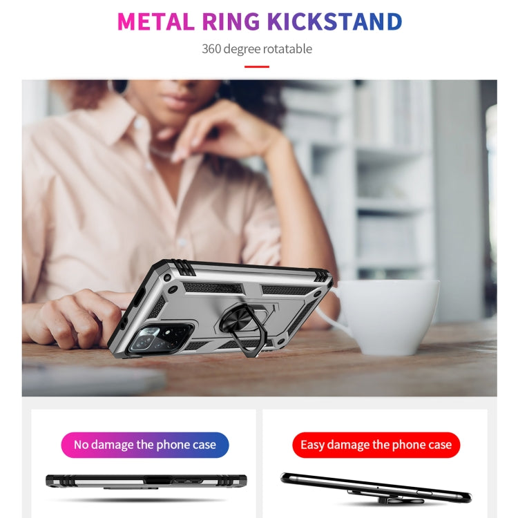 For Xiaomi Redmi Note 11 5G Shockproof TPU + PC Phone Case with 360 Degree Rotating Holder